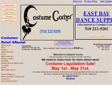 Tablet Screenshot of costume-corner.com